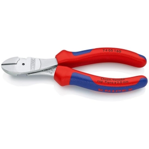 Knipex 74 05 160 Diagonal Cutter high-leverage chrome-plated 160mm Grip Handle